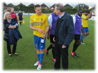 Louie Theophanous - Man of the match AND player of the month in BSBS! Angie to the left and Gran S to the right